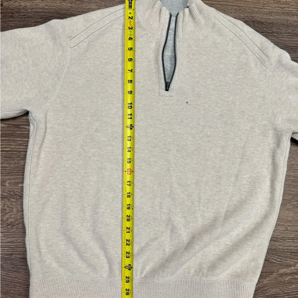 Tommy Bahama Quarter Zip Pullover Sweater Oatmeal Beige Men’s Large - Picture 7 of 7